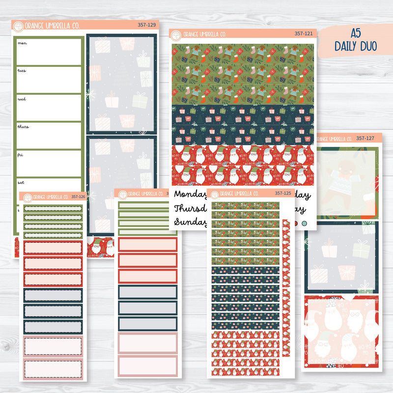 Traditional Christmas Kit | A5 Daily Duo Planner Kit Stickers | Traditions | 357-121