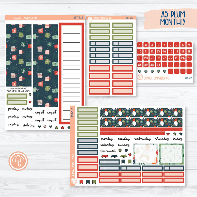 Traditional Christmas Kit | A5 Plum Monthly Planner Kit Stickers | Traditions | 357-211