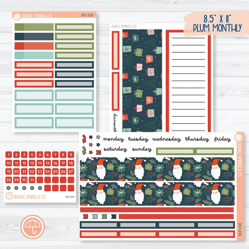 Traditional Christmas Kit | 8.5x11 Plum Monthly Planner Kit Stickers | Traditions | 357-231