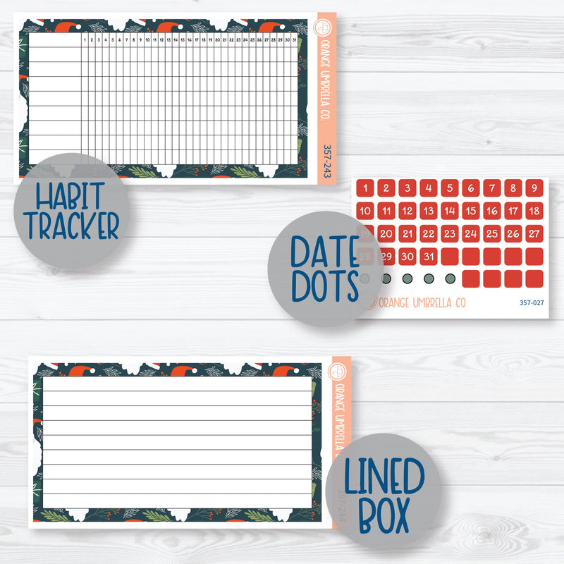 Traditional Christmas Kit | A5 EC Monthly & Dashboard Planner Kit Stickers | Traditions | 357-241