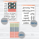 Traditional Christmas Kit | A5 EC Monthly & Dashboard Planner Kit Stickers | Traditions | 357-241