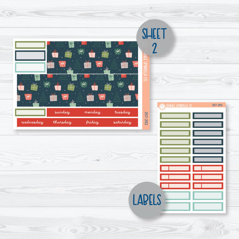 Traditional Christmas Kit | Hobonichi Cousin Monthly Planner Kit Stickers | Traditions | 357-291