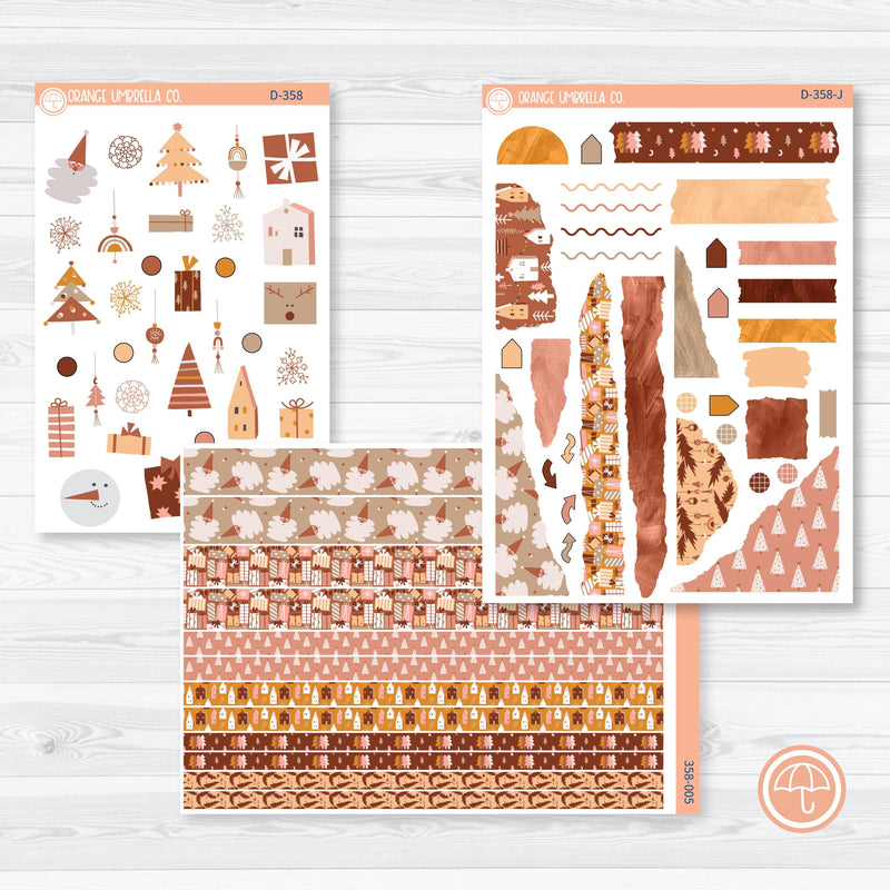 Boho Christmas Kit | Kit Deco Journaling Planner Stickers | Bo Ho Ho | D-358