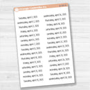 Dates of the Month - Jan-Jun 2025 Planner Stickers | F17 Print | B-784-789-B