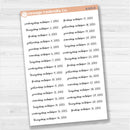 Dates of the Month - Jul-Dec 2025 Planner Stickers | F17 Script | B-802-807-B