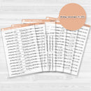 Dates of the Month - Jul-Dec 2025 Planner Stickers | F17 Script Clear Matte | B-802-807-BCM