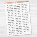 2025 Weeks of the year | Monday StartPlanner Stickers | Hobonichi Cousin | F17 Print | B-005