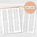 2025 Weeks of the year | Monday Start Planner Stickers | F17 Script | B-019