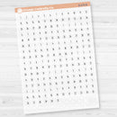 6 months of Mini Date Dots Covers Planner Stickers | F17 Print Clear Matte | B-078-B-079-BCM