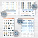 Winter Floral Sticke | Weekly Add-On Planner Kit Stickers | Snow Blossom | 359-012