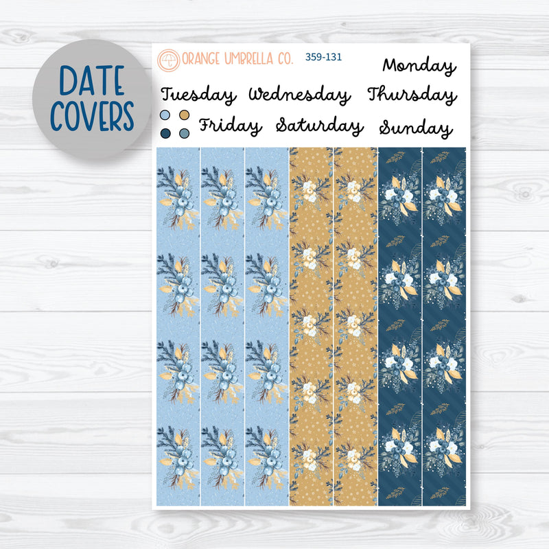 Winter Floral Stickers | 7x9 Daily Duo Planner Kit Stickers | Snow Blossom | 359-131