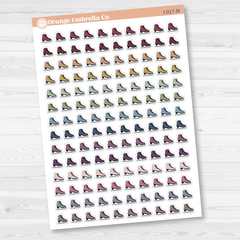 Figure Skating & Ice Skating Icons | Hand Doodled Ice Skates Planner Stickers | I-017