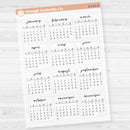 2025 Mini Calendar Planner Stickers | F17 | B-054
