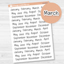 Tiny Julie's Plans Months Planner Stickers| 5 Months | JF | B-103-B