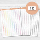 Time - Half Hour Planner Stickers | F17 Print | B-107