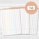 Time - Quarter/3-Quarter Hour Script Planner Stickers | F17 Print | B-108
