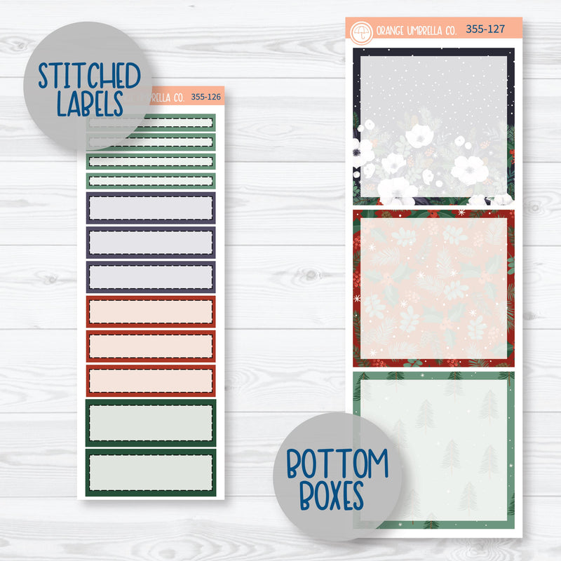 Winter Floral Stickers | A5 Daily Duo Planner Kit Stickers | Stillness | 355-121