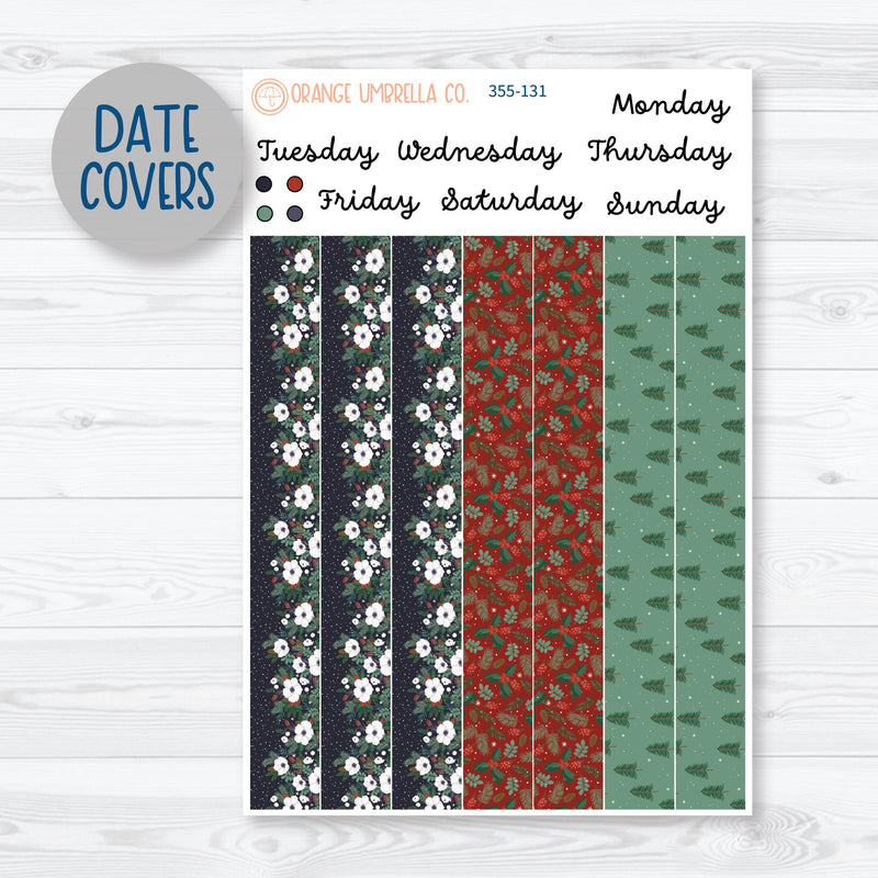 Winter Floral Stickers | 7x9 Daily Duo Planner Kit Stickers | Stillness | 355-131