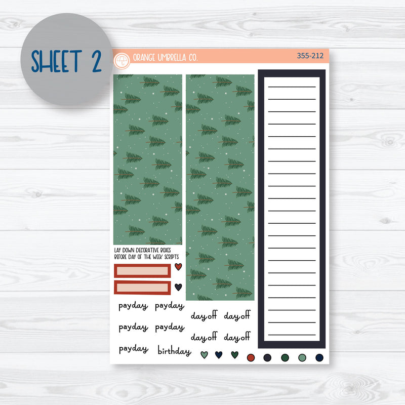 Winter Floral Stickers | A5 Plum Monthly Planner Kit Stickers | Stillness | 355-211