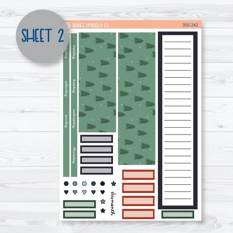 Winter Floral Stickers | A5 EC Monthly & Dashboard Planner Kit Stickers | Stillness | 355-241