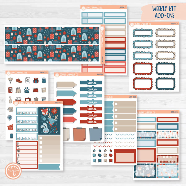 Winter Animal Kit | Weekly Add-On Planner Kit Stickers | Frosty Friends | 356-012