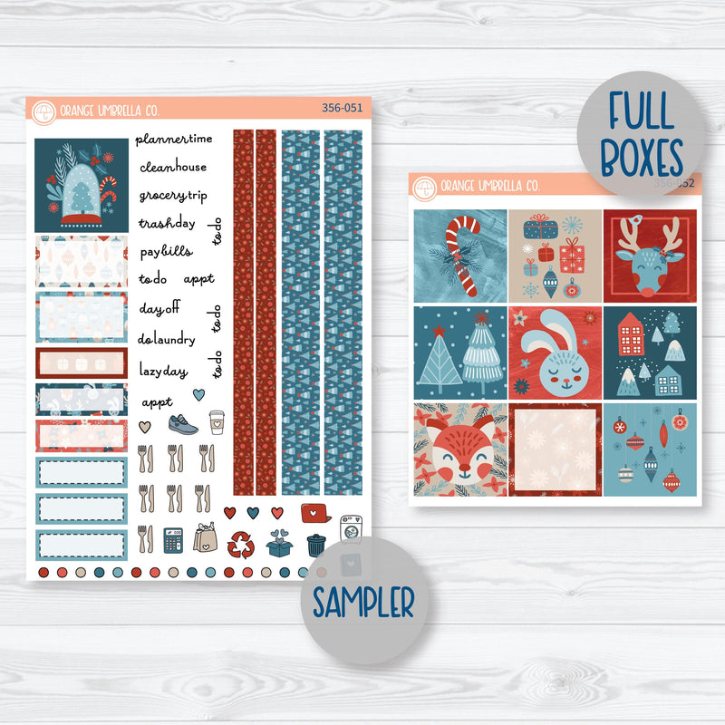 Winter Animal Kit | Hobonichi Cousin Planner Kit Stickers | Frosty Friends | 356-051