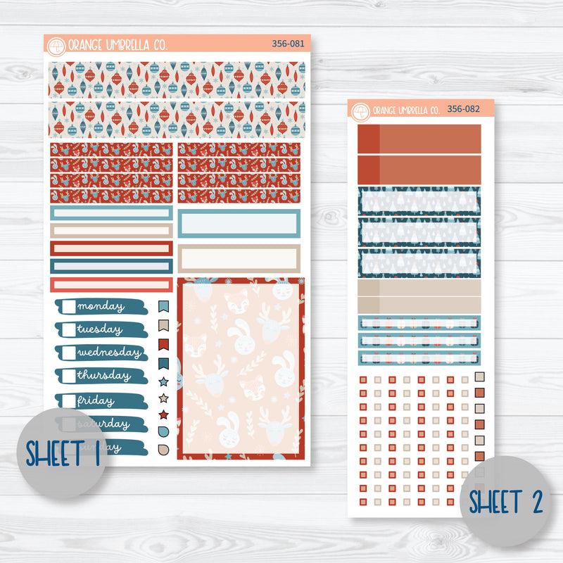 Winter Animal Kit | A5 Compact Vertical Planner Kit Stickers for Erin Condren | Frosty Friends | 356-081