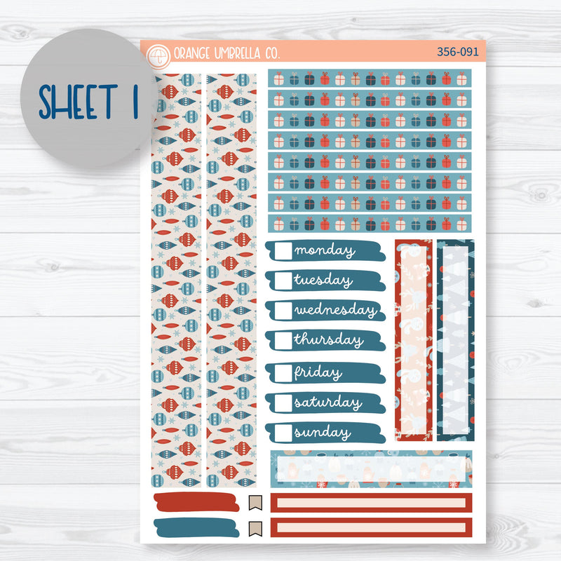 Winter Animal Kit | 7x9 Compact Vertical Planner Kit Stickers | Frosty Friends | 356-091