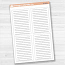 A5 Compact Vertical Boxes For Erin Condren | Basic Planner Stickers | B-808