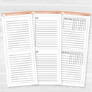 7X9 Compact Vertical Boxes | Basic Planner Stickers for Plum Paper | B-809