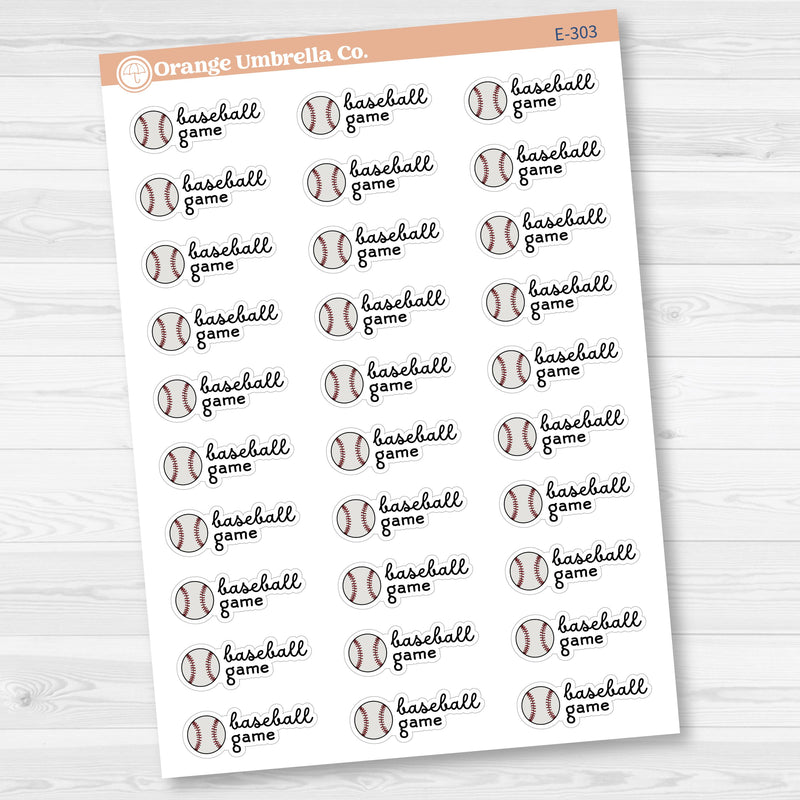 Baseball Game Event Icon Planner Stickers | F16 | E-303