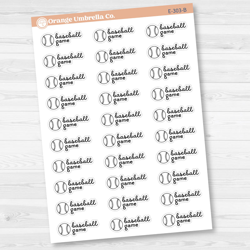 Baseball Game Event Icon Planner Stickers | F16 | E-303