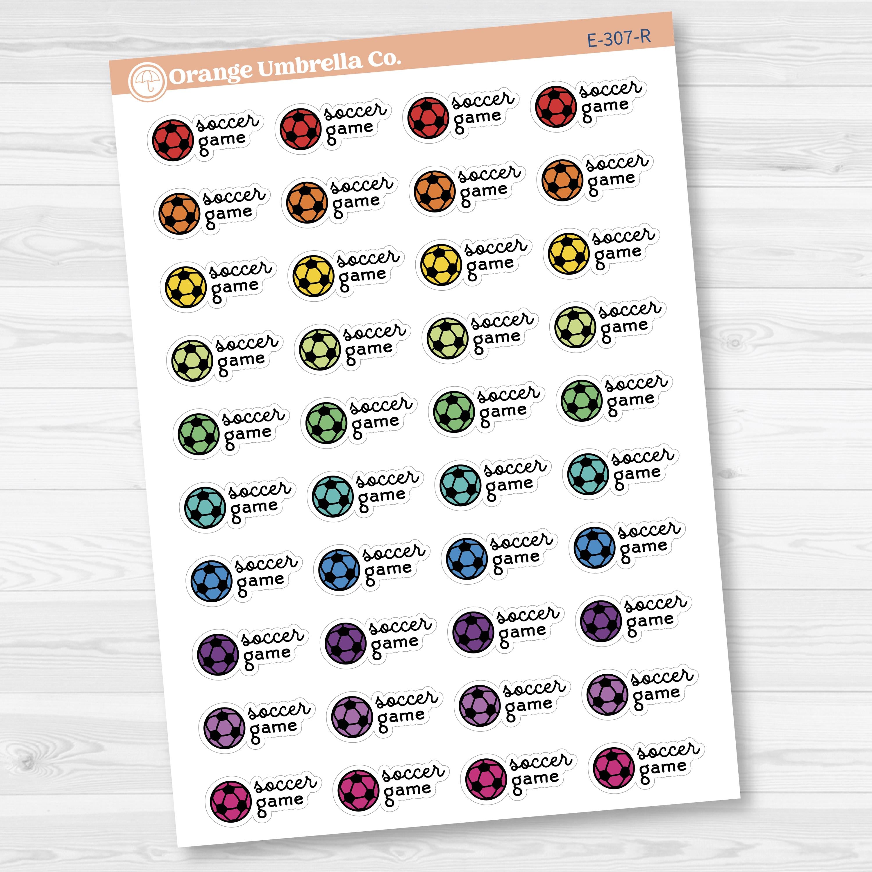 Soccer Game Event Planner Stickers | F16 | E-307
