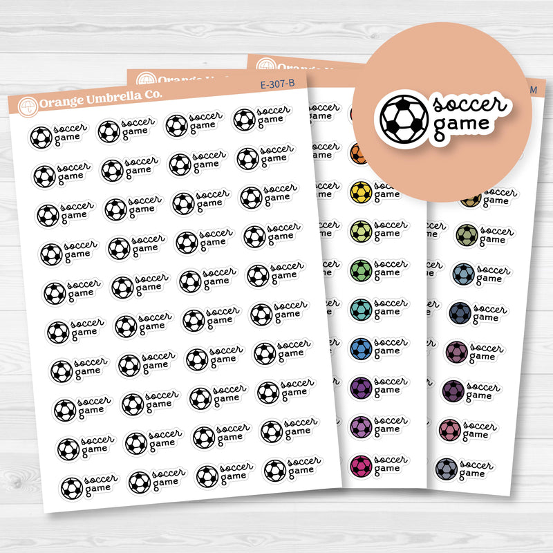 Soccer Game Event Planner Stickers | F16 | E-307