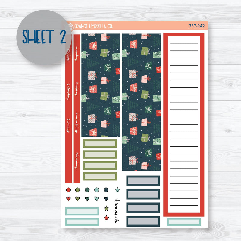 Traditional Christmas Kit | A5 EC Monthly & Dashboard Planner Kit Stickers | Traditions | 357-241