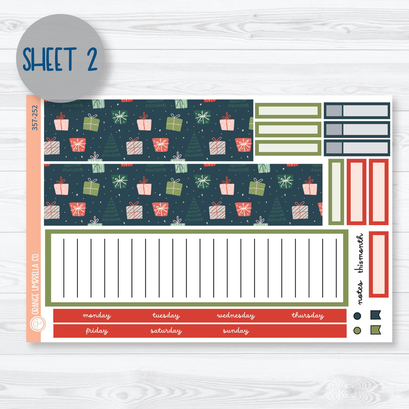 Traditional Christmas Kit | 7x9 ECLP Monthly & Dashboard Planner Kit Stickers | Traditions | 357-251