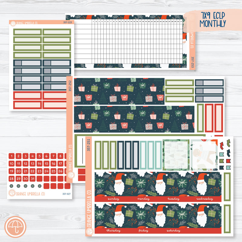 Traditional Christmas Kit | 7x9 ECLP Monthly & Dashboard Planner Kit Stickers | Traditions | 357-251