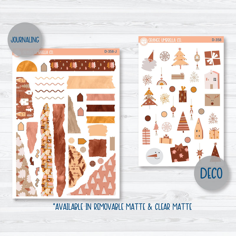 Boho Christmas Kit | Kit Deco Journaling Planner Stickers | Bo Ho Ho | D-358