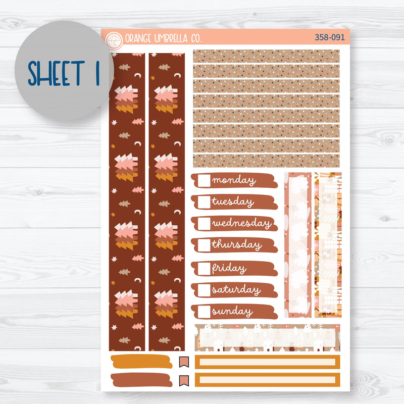 Boho Christmas Kit | 7x9 Compact Vertical Planner Kit Stickers | Bo Ho Ho | 358-091