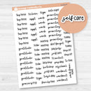 Plum Daily Header Scripts Planner Stickers | F17 | S-074-B