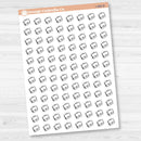 Hand Doodled Briefcase Meeting Work Icon Planner Stickers | I-486