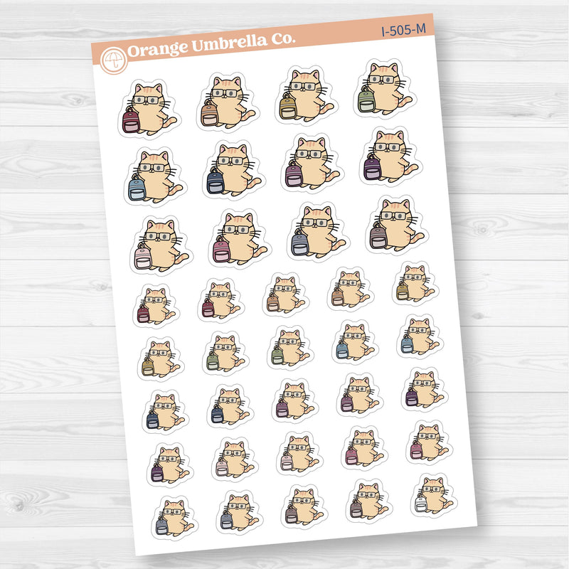 Spazz Cat Character School Icons Planner Stickers | I-505