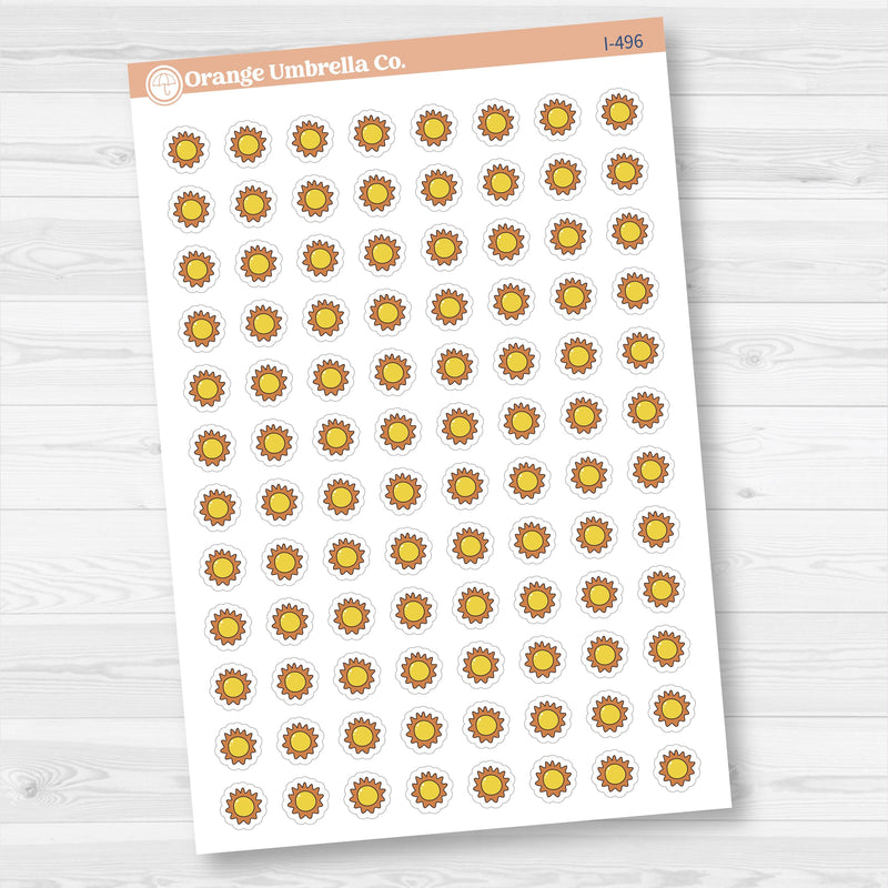 Hand Doodled Weather Icons Planner Stickers | I-495-504