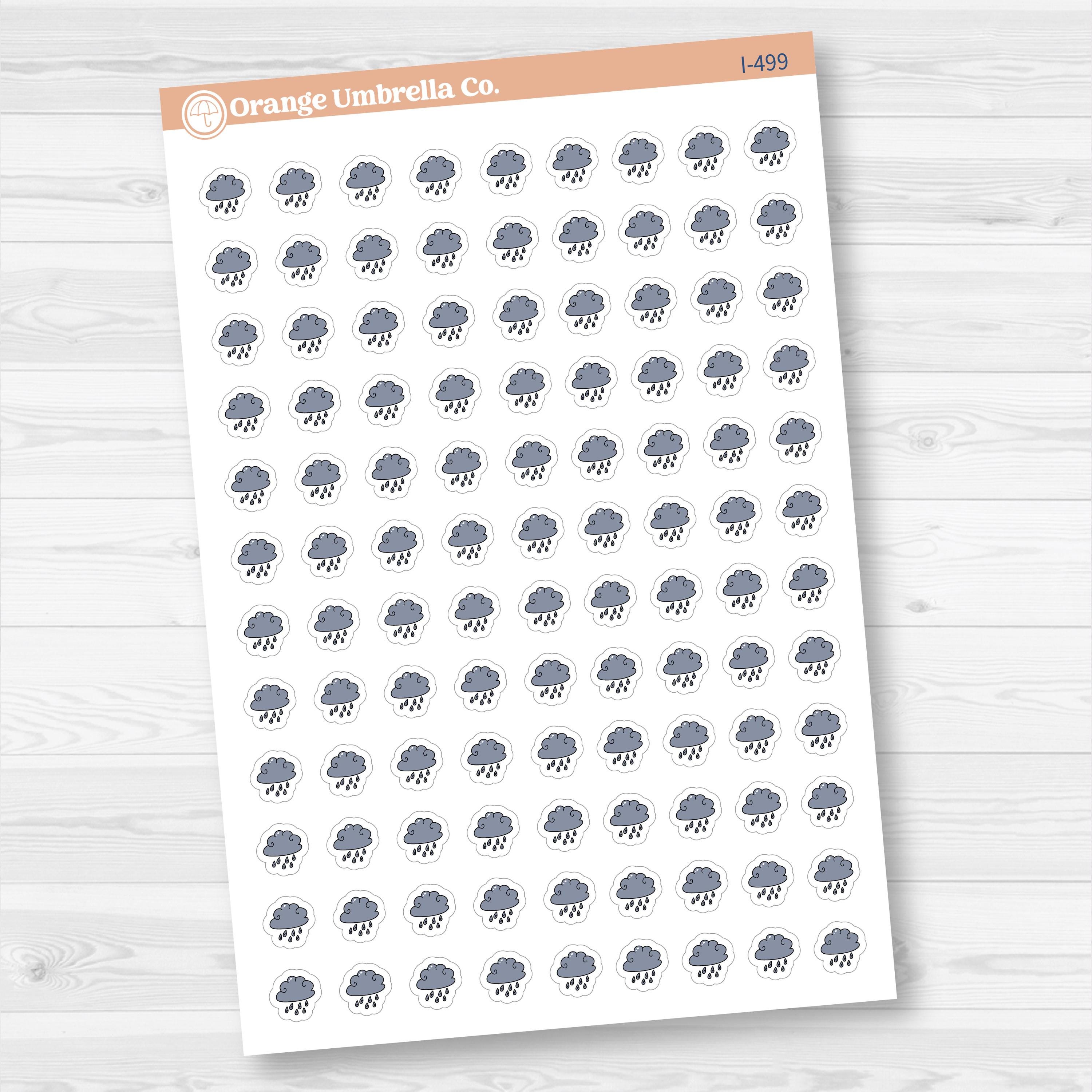 Hand Doodled Weather Icons Planner Stickers | I-495-504