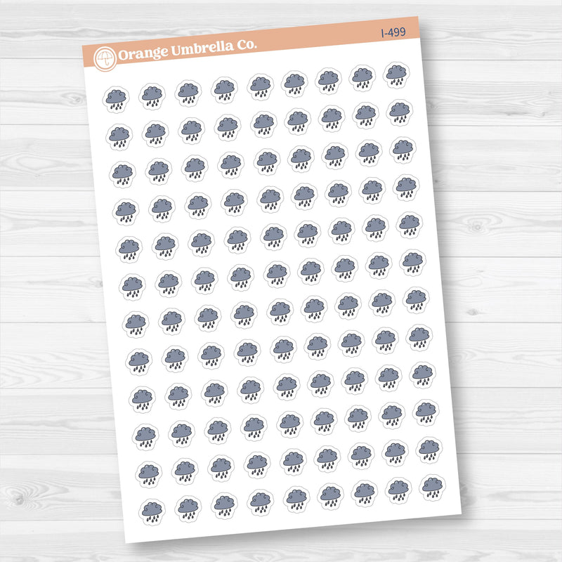 Hand Doodled Weather Icons Planner Stickers | I-495-504