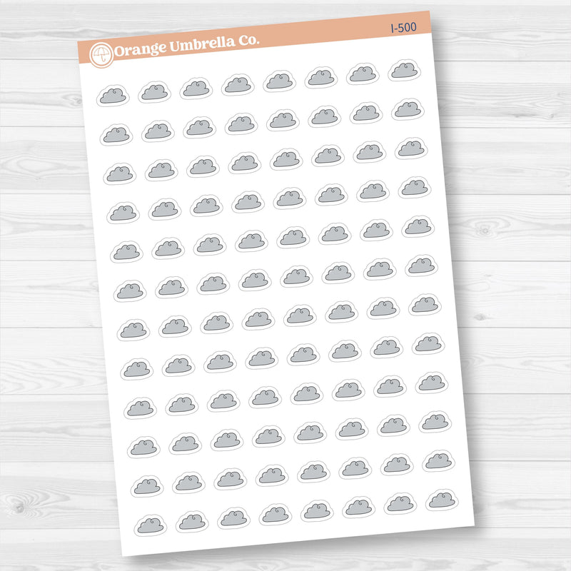 Hand Doodled Weather Icons Planner Stickers | I-495-504