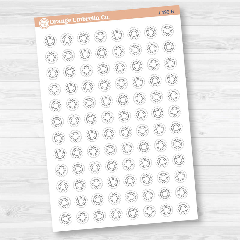 Hand Doodled Weather Icons Planner Stickers | I-495-504-B