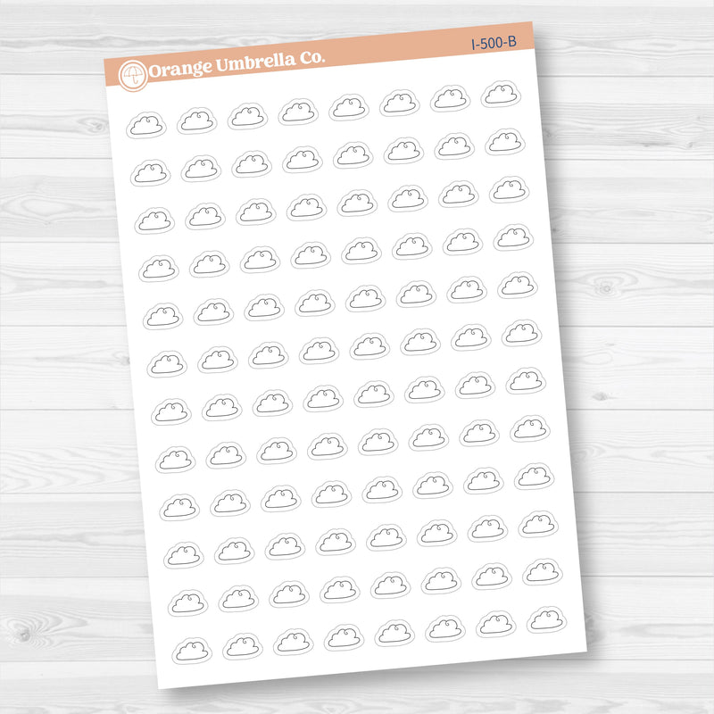 Hand Doodled Weather Icons Planner Stickers | I-495-504-B