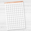 Hand Doodled Weather Icons Planner Stickers | Clear Matte | I-495-504-BCM