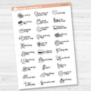 Doodle Holidays | Mini Icon & Script Planner Stickers January-June | F17 | E-317